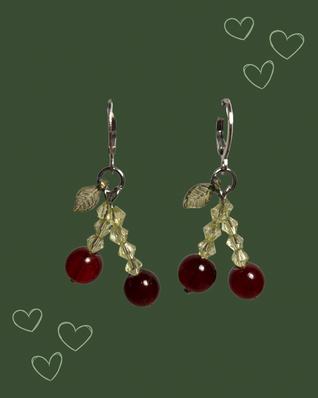Dark Cherry Earrings🍒✨