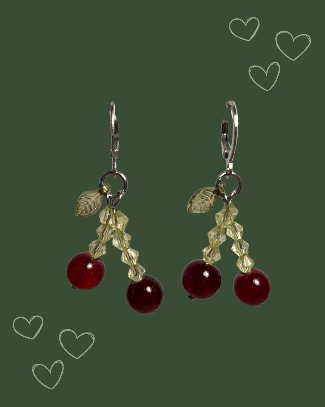 Dark Cherry Earrings🍒✨