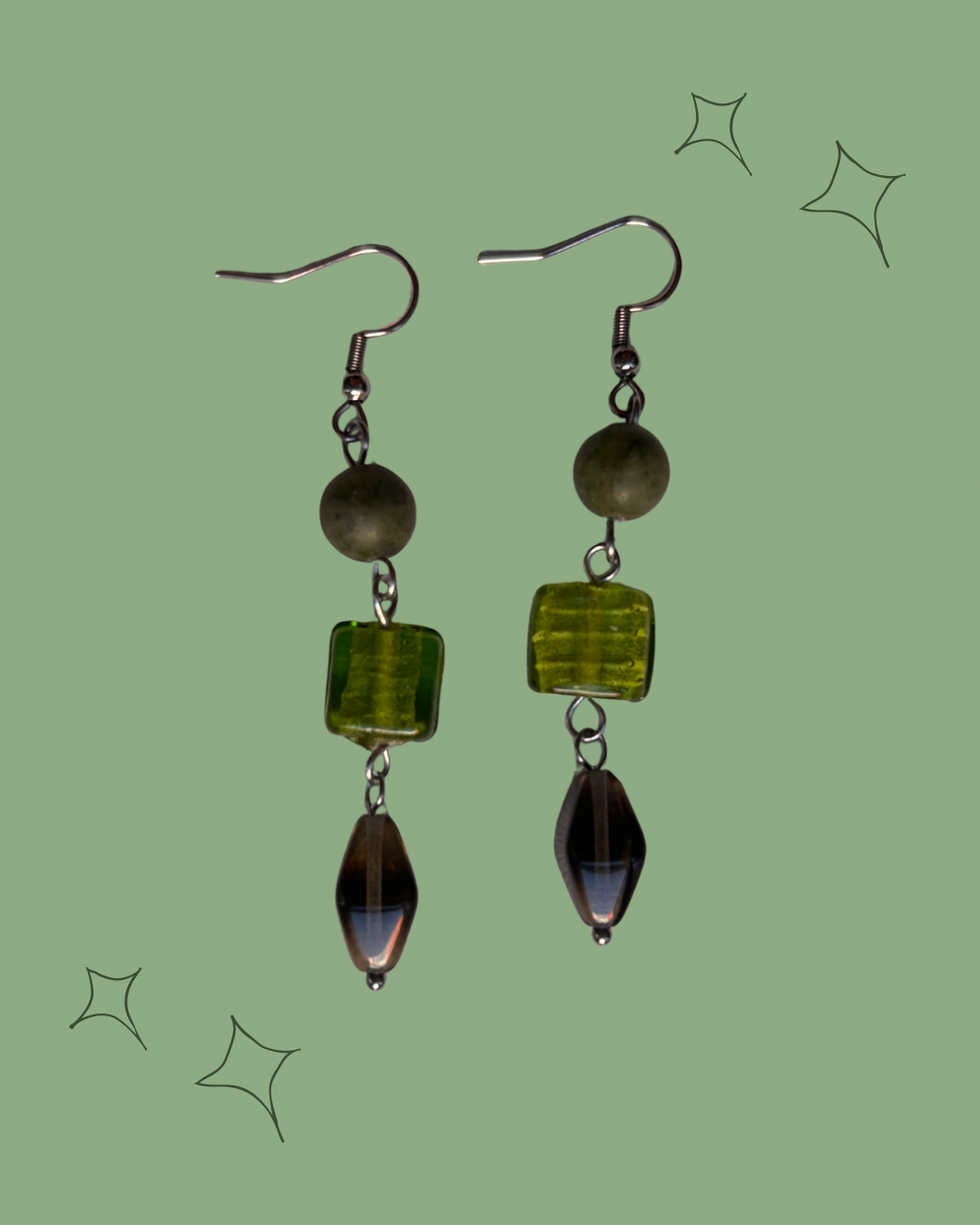 Green Fairy Earrings
