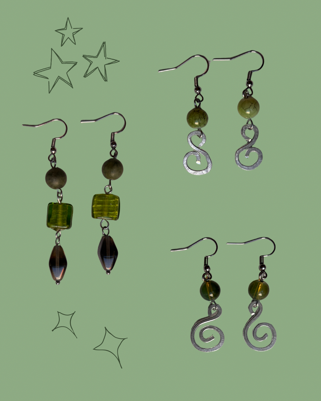 Green Fairy Earrings