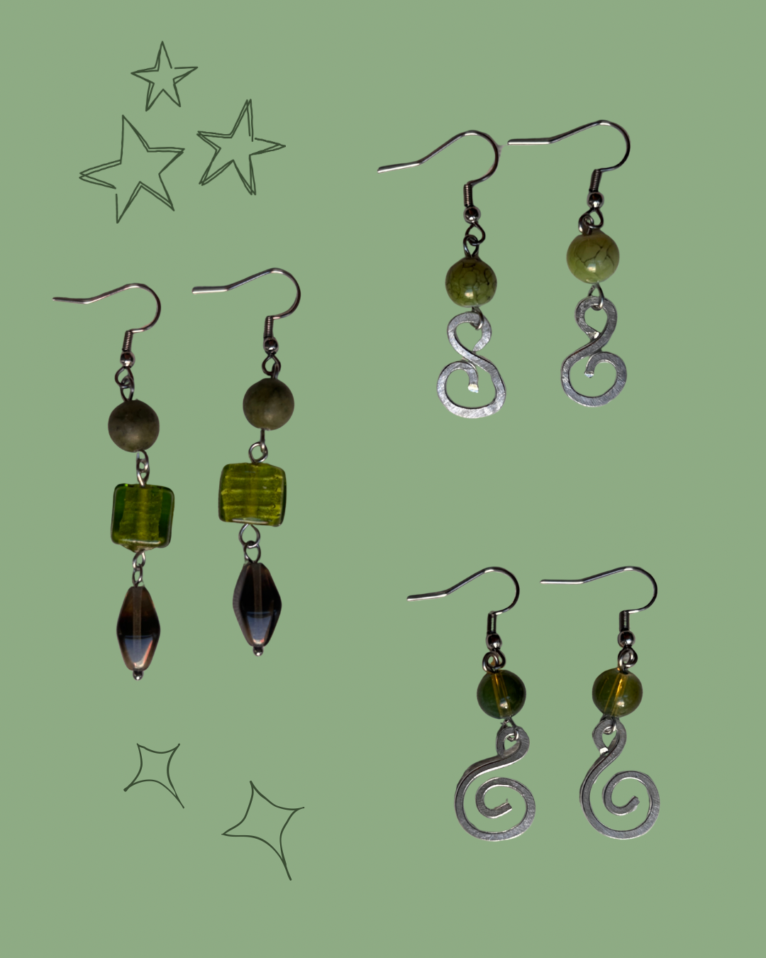 Green Fairy Earrings