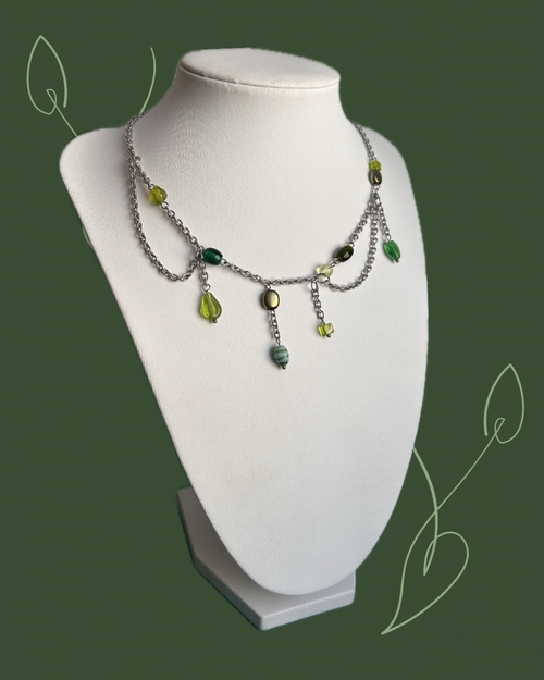 Drops of Green Necklace 🌱💧